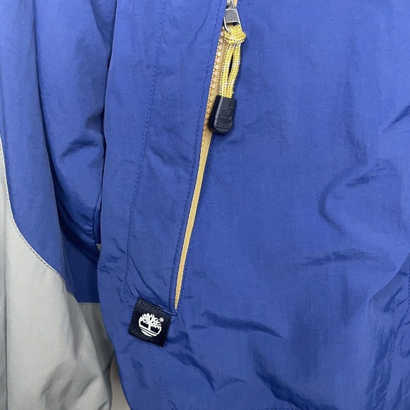 Timberland Mens Weather Gear Long Sleeve Jacket Blue Size S Hooded Rain Gear - Picture 4 of 12